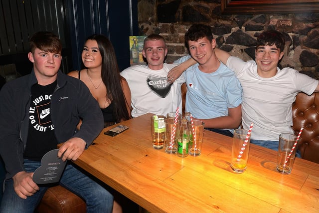 Students from various schools who celebrated their exam success at a results party at Bennetts Bar and Nightclub on Thursday night. PT43-202.