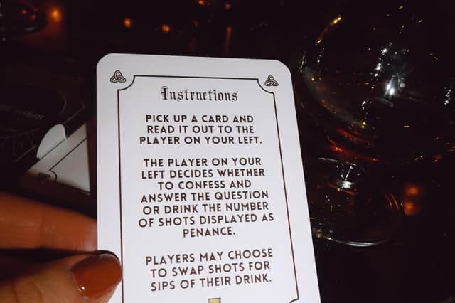 Some of the cards from The Confession Box