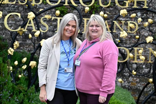 Autism NI Support Group Co-Ordinator Kiely Lawlor with Lisburn Support Group Committee Member Stella Coughlan