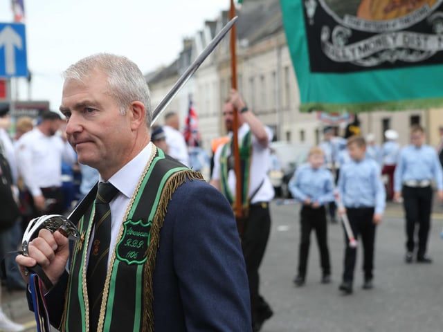 Pictured at the 'Last Saturday' parade in Larne.