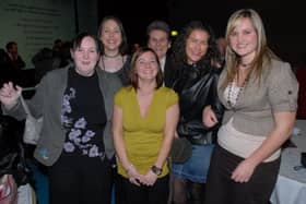 Larne Eagles netball team members enjoying the Larne Borough Council Sports Awards 2007 in the McNeill Theatre