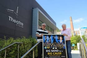 Danny, Son of Late Joe Hagan with Vocalist, David Hagan at Theatre at The Mill, Newtownabbey