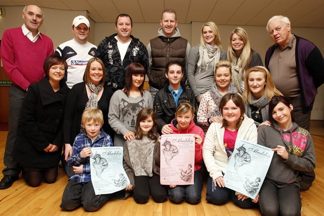 The cast pictured during rehearsals at the West Bann Development Centre for the Coleraine Provincial Players presentation of Aladdin back in 2011