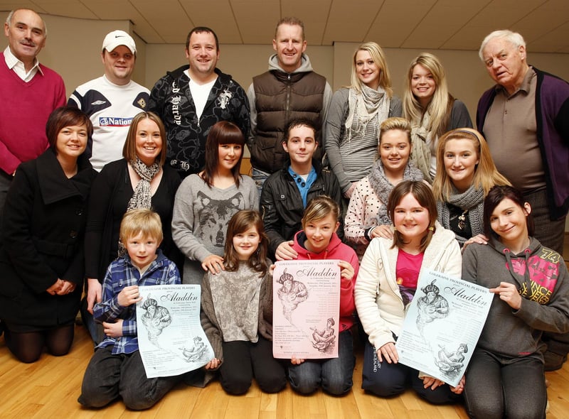 The cast pictured during rehearsals at the West Bann Development Centre for the Coleraine Provincial Players presentation of Aladdin back in 2011