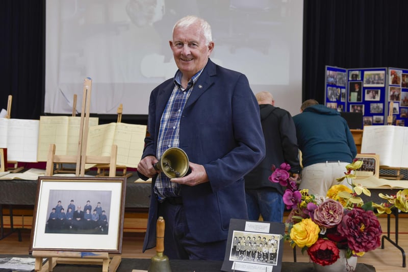 Jimmy Smyth, former teacher at St Paul’s and GAA All Star, rings the bell one last time before the campus is decommissioned.