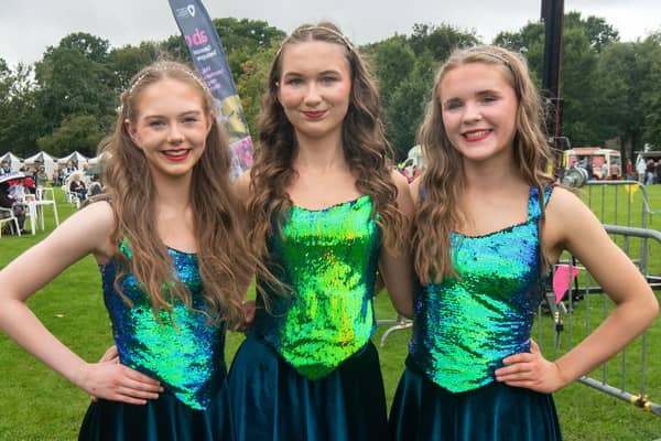 Members of the Trim The Velvet Irish Dance School who entertained the crowd at the Culture In The Park event. Included are from left, Maggie Donnelly, Alexandra Piadlo and Ria Cromie