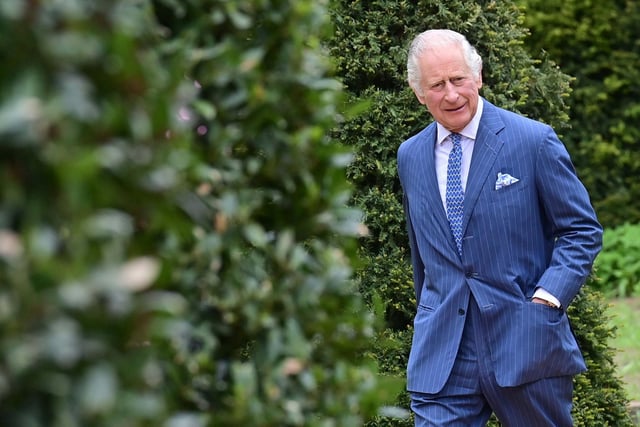 King Charles takes a stroll at Hazelbank Park in Newtownabbey. Picture: Colm Lenaghan/Pacemaker