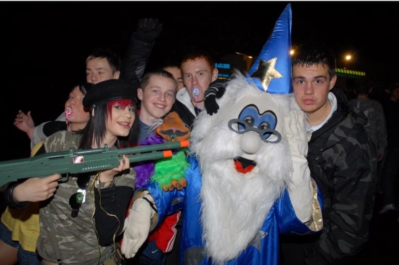This wizard is ambushed at Carnfunnock Country Park Halloween celebrations in 2007.