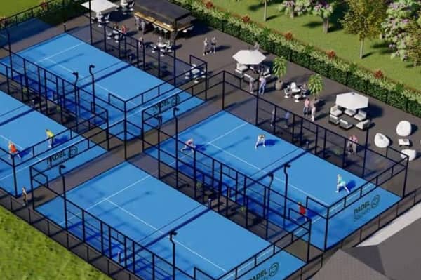 An artistic impression of Padel Society's first site in Co Antrim. Image: supplied