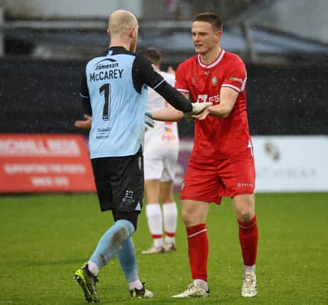 Two yellow cards against Dungannon Swifts for Dougie Wilson has added to the Ports defensive problems