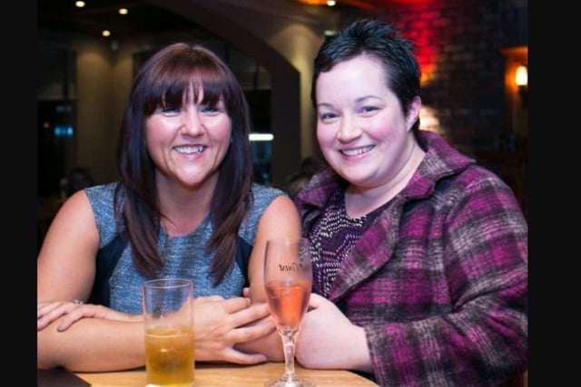 Maria Sharples and Emma Fowles pictured at the Windrose for the 'Firemen's Ball' in 2013.