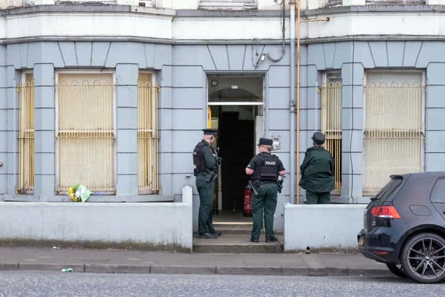 Detectives are investigating two sudden deaths in the Sandys Street area of Newry. Picture: Pacemaker