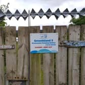 The closed off slipway at Greenisland beach.