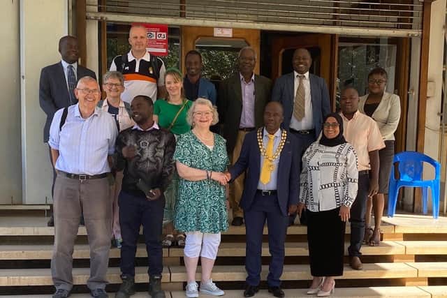 Alderman Yvonne Boyle with Zomba City Council representatives. Credit Alderman Yvonne Boyle