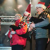 Pictured performing at the Cookstown Christmas Lights Switch On event.