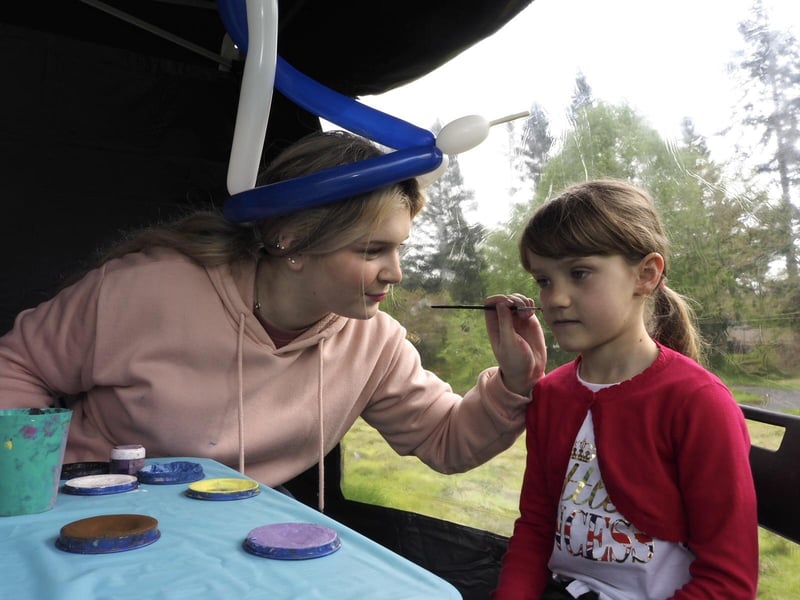 Face painting at the People's Park.
