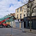 It's business as usual in William Street, Lurgan despite part of the street being closed to traffic.