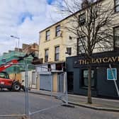 It's business as usual in William Street, Lurgan despite part of the street being closed to traffic.