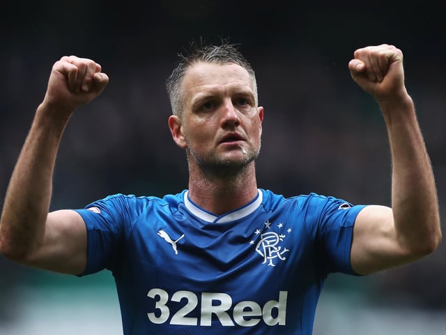 After spells at Crystal Palace, QPR, and Nottingham Forest, Hill signed for Rangers in 2016. His most memorable moment in the SPL would be netting a dramatic equaliser in the Old Firm in 2017.   Picture: Ian MacNicol/Getty Images
