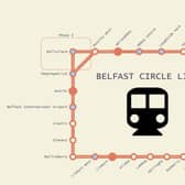 The proposed Belfast Circle Line route.