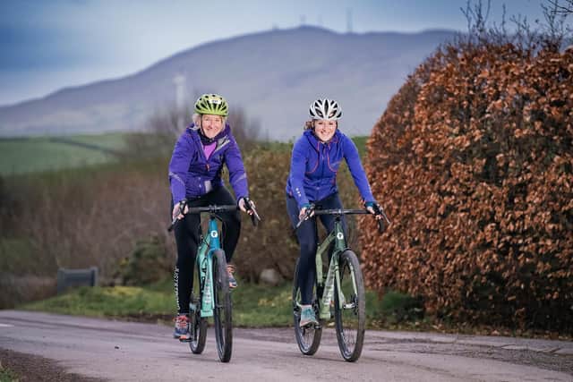 Andrea Harrower (48) from Dromara and her sister Cathy Booth (46) from Hillsborough, will on June 9 set out on an epic journey to #PedalThePeriphery of NI taking in 480 miles in just 48 hours non-stop.