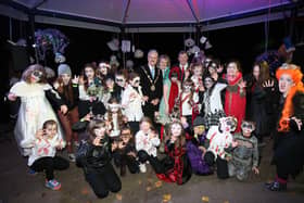 Then Mayor, Councillor Thomas Beckett and Alderman Paul Porter, with young people from ISLAND Youth Theatre who performed Thriller in 2015