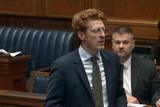 Opposition leader Matthew O'Toole has questioned the First Minister on whether she has stayed in 5 star hotels on foreign trips.