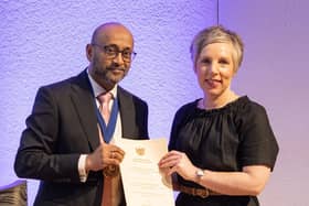 Professor Cherith Semple with BAHNO President Professor Vin Paleri