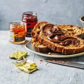 Thickly sliced, irresistibly crunchy Collection Sourdough Toast with Marks and Spencer silky smooth Collection Italian Chocolate Hazelnut Crème (£2.75)