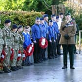 Veterans, cadets, school pupils and members of the Boys' Brigade attended the event in Glengormley.