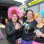 Deirdre and Julie Magowan and Jaclyn Coulter dressed for the 2016 Pint and Pieathlon. INCT 38-204-AM
