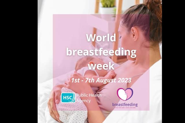 The Public Health Agency (PHA) is highlighting the importance of supporting breastfeeding mothers at every stage of their journey.  Photo: Public Health Agency