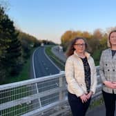 Alliance Party Lagan River DEA Councillor Jessica Johnston and Banbridge Councillor, Joy Ferguson, calling for prioritisation of the A1 improvements following the Department for Infrastructure's announcement that the road scheme was on hold. Pic credit: Joy Ferguson