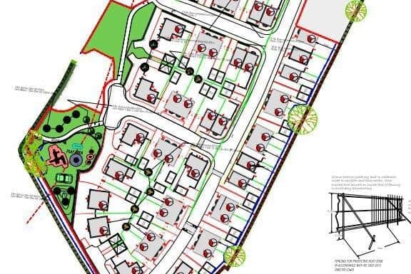 The new dwellings will be built as part of a wider development at Hunters Lodge, Lurgan. Credit: ABC planning portal