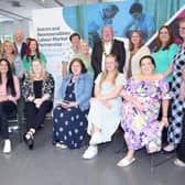 The Mayor Councillor Neil Kelly with programme participants and teachers at celebration event