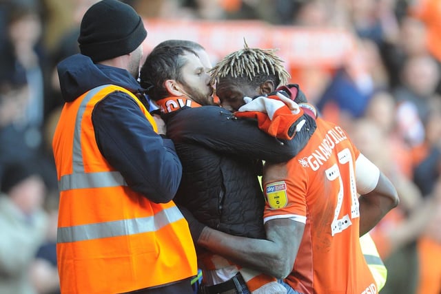 Cult hero Armand Gnanduillet scored Blackpool's opening goal on the day
