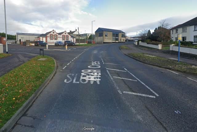 Work continues on the public realm scheme in Maghera. Credit: Google Maps