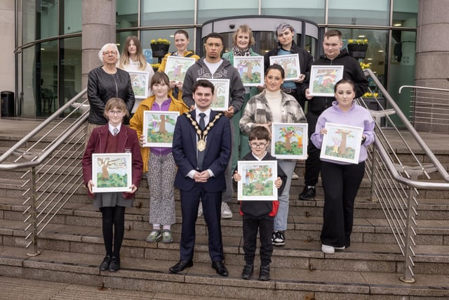Mayor of Lisburn Kurtis Dickson recently hosted a reception for young people VOYPIC (Voice of Young People in Care)