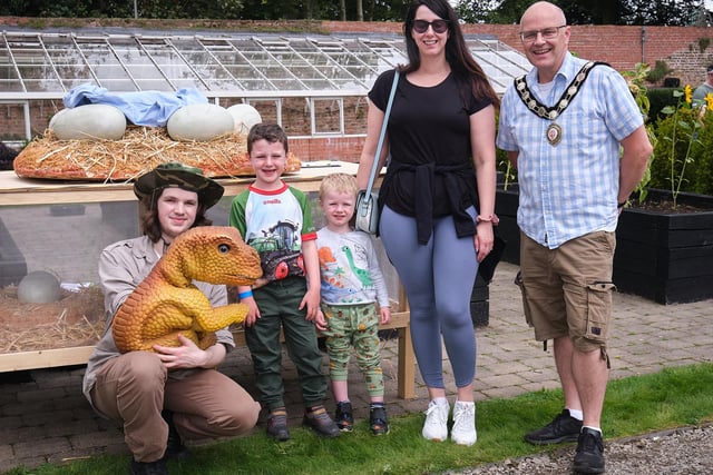 Pictured at the Council’s Roar Roar Dinosaur event at Maghera Walled Garden on Saturday.