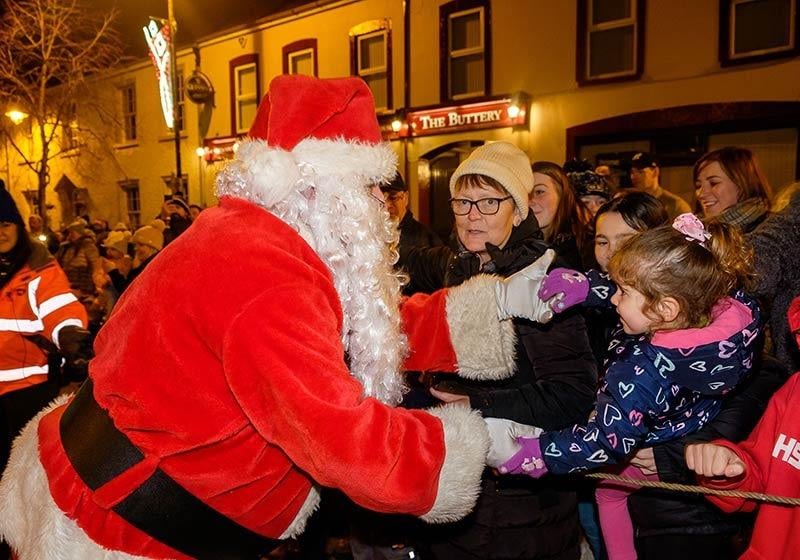 Santa got a warm welcome at the Markethill Christmas lights switch-on event.