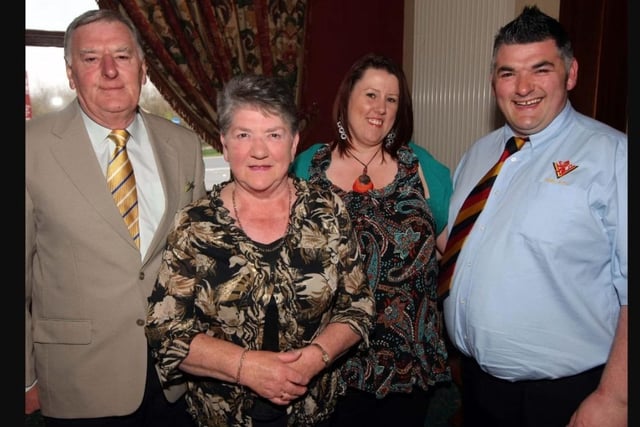 Jim, Eveline, Julie and Gavin Robinson during the Ophir RFC annual awards dinner in 2010.