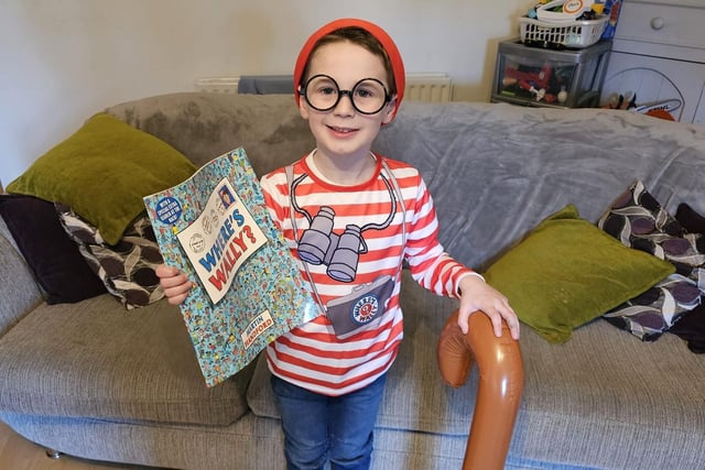 Six year old Theo Connell from Edenderry Primary School as Where's Wally