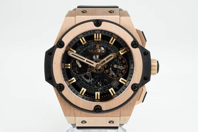 A Hublot Big Bang King Unico Limited 500 pieces is one of the sought-after luxury timepieces up for sale. Picture: Wilsons Auctions.