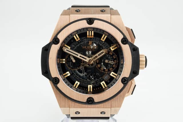 A Hublot Big Bang King Unico Limited 500 pieces is one of the sought-after luxury timepieces up for sale. Picture: Wilsons Auctions.
