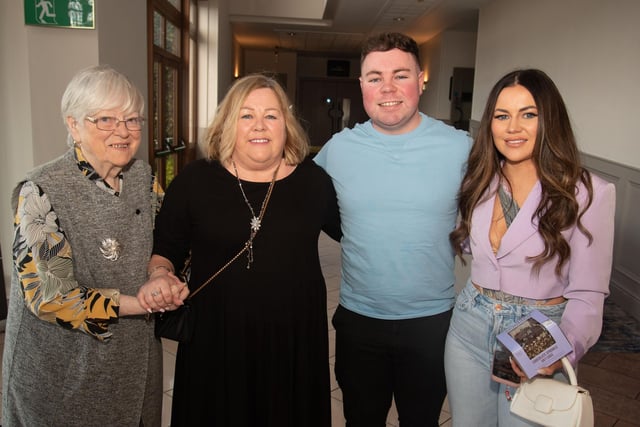 Pictured at the Seagoe Hotel for Easter Sunday lunch are, from left, Collette McSherry, Ursula Lewsley and Ryan and Jane Lewsley. PT14-213.