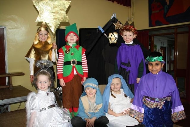 Pupils from St Aloysius Primary School in the nativity in 2010
