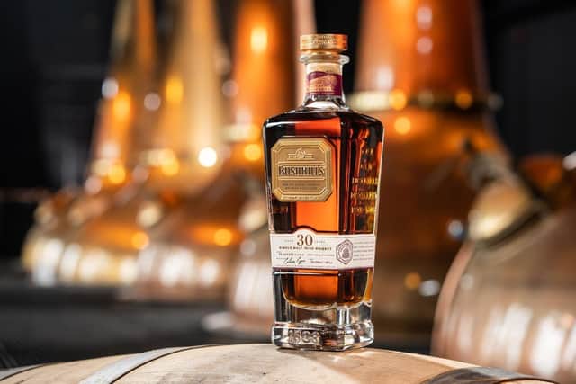 In celebration of the 415th anniversary of its licence to distil, Bushmills Irish Whiskey has revealed two new rare, aged whiskeys which have been created as permanent additions to its core range. Pictured is the new 30 Year Old Single Malt priced at €2,000 / £1,900 for 700ml