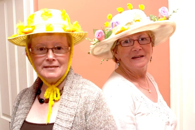 Ballymoney Evergreen Club pictured with their Easter Bonnets - Georgina Wilkinson and Isabel in 2009.