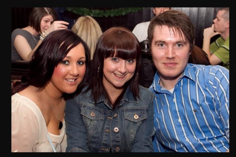 Laura McAuley, Nicola Crymble and Neil McCracken at Ownies in 2011.
