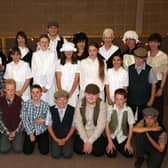 Staff and pupils at the 2007 leavers' night at Straid Primary.